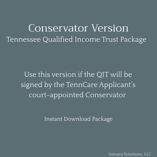 Tennessee Qualified Income Trust (QIT) Form - Conservator Version